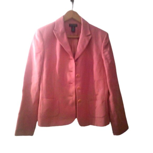 Ann Taylor Linen - Silk Blend Business Jacket Blazer Size 8 - Picture 1 of 6